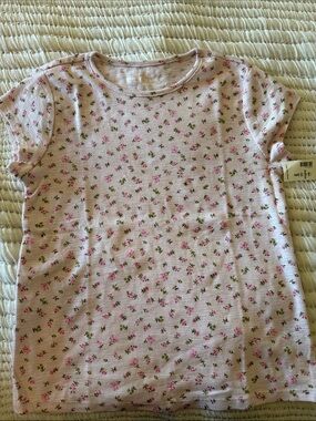 Aeropostale Pink Floral Short Sleeve Tee
